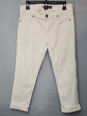 Kut from the Kloth Cream Slim Cropped Jeans